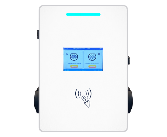 עמדת טעינה לרכב חשמלי שני שקעים